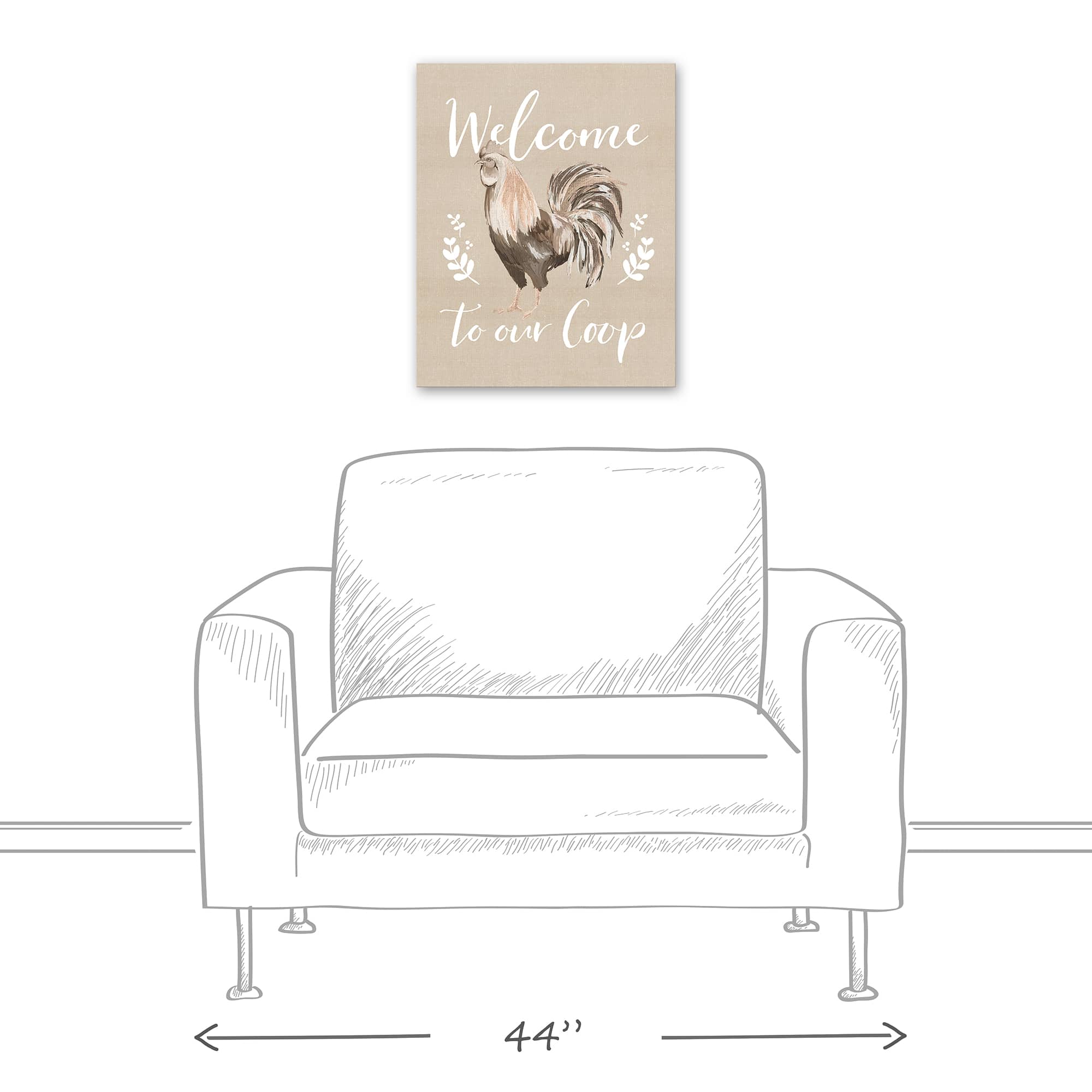 Welcome To Our Coop Canvas Wall Art